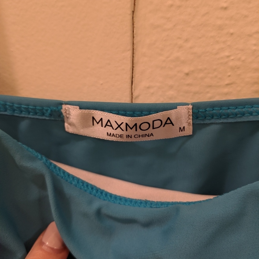 Blue Maxmoda one piece swimsuit